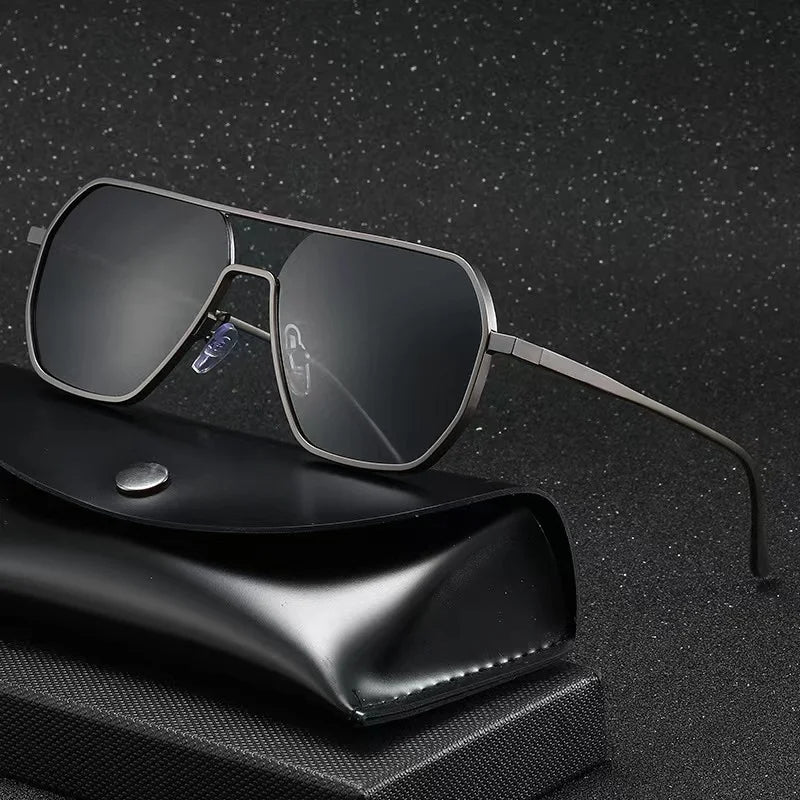 Robuste Herren Sonnenbrille – klassisches Piloten-Design, Edelstahl, für Alltag und Freizeit 1