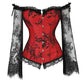 Women's Supportive Corset Top - Off Shoulder, Lace Satin