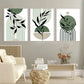 Sage Green Boho Wall Art Kit 3Pc Mid Century Prints