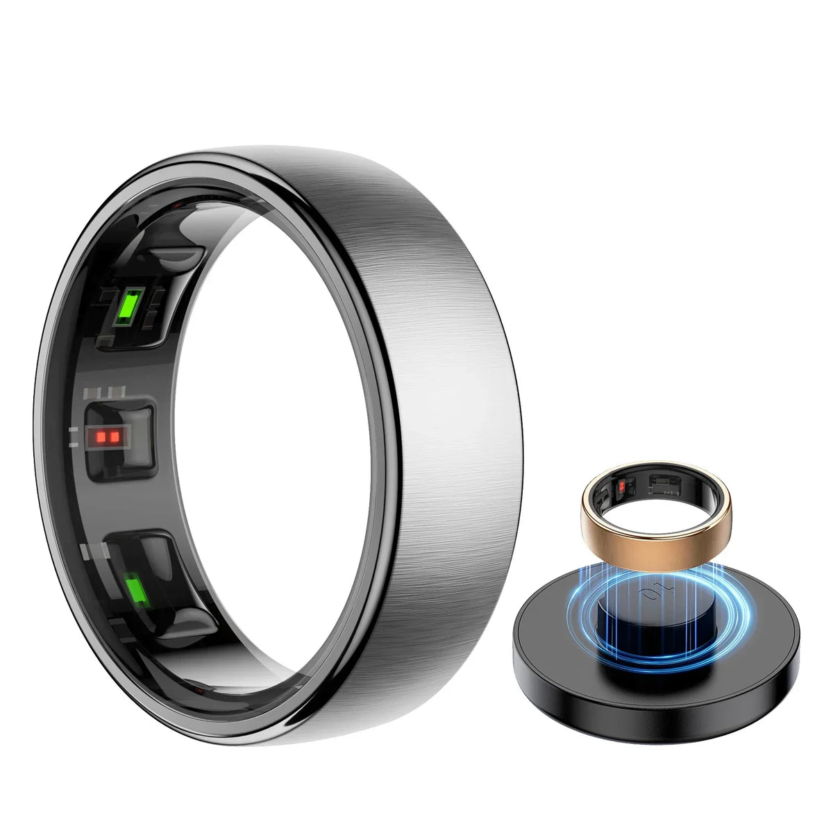 Ring Smart With Charging Dock Health Tracker Ring Fall 2025 Heart Rate Sleep Monitoring Blood Oxygen Multi-Sport