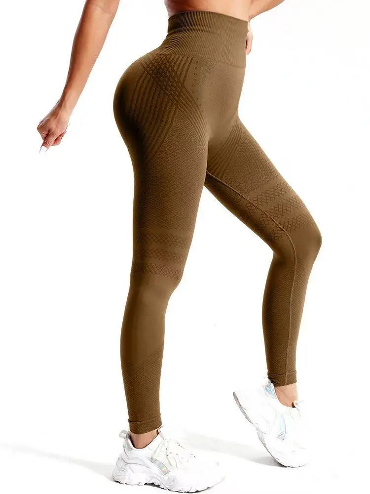 seamless, butt-lifting, for gym & yoga – Compressive high-waist women's 3D leggings