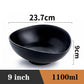 Bowl Ramen Black Plastic Japanese Style Noodle Bowl