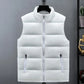 Light Men's Puffer Vest - Slim Stand Collar, Quilted