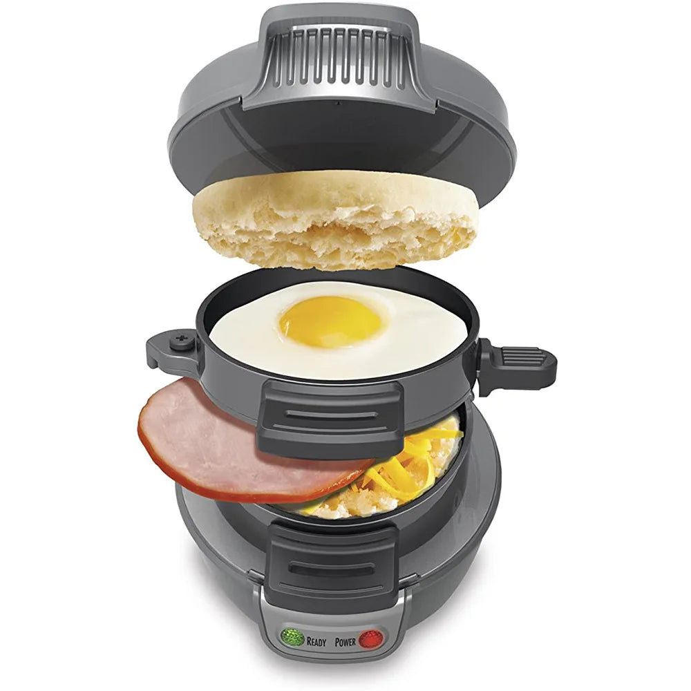 Maker Sandwich Multi Function Breakfast Machine With Interchangeable Plates Back To School 2025 Space Saving Single Serve