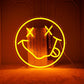 Neon LED Sign 35cm USB Powered Smile Face Wall Hanging Night Light Bedroom Decor Fall 2025 Gift
