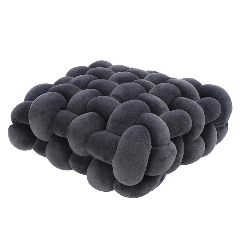 Pillow Knot Plush Square Hand-Woven Throw Cushion Living Room Decor Fall 2025 Cozy Support Decorative Accent