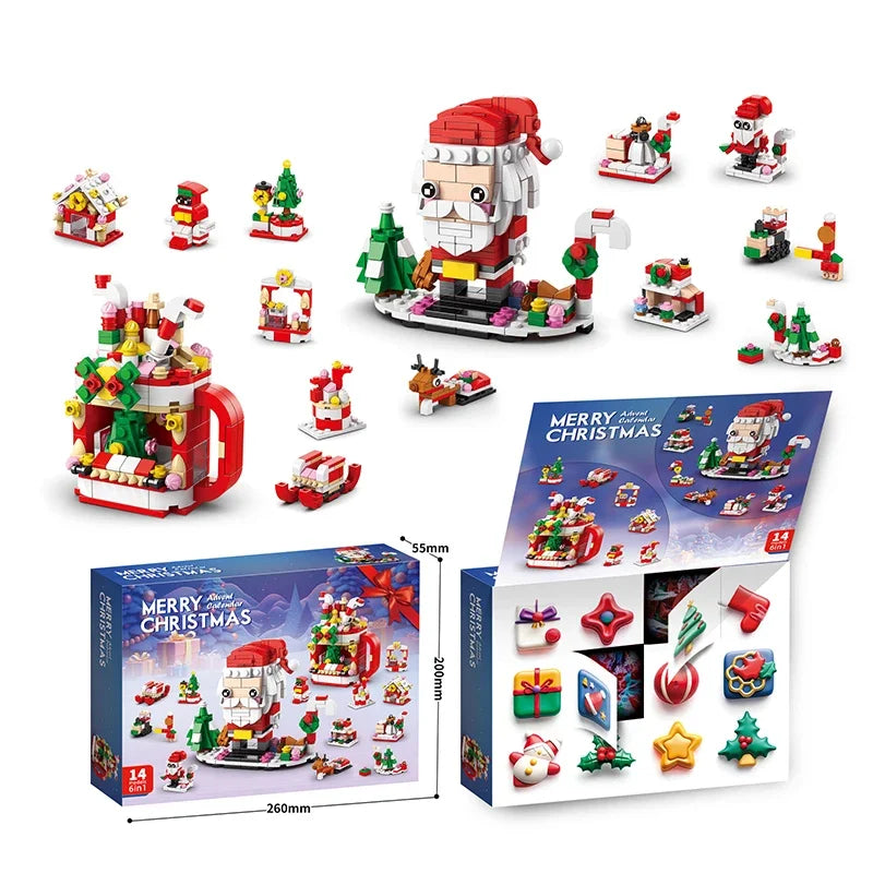 Building Christmas Blocks Advent Calendar DIY Kit Kids