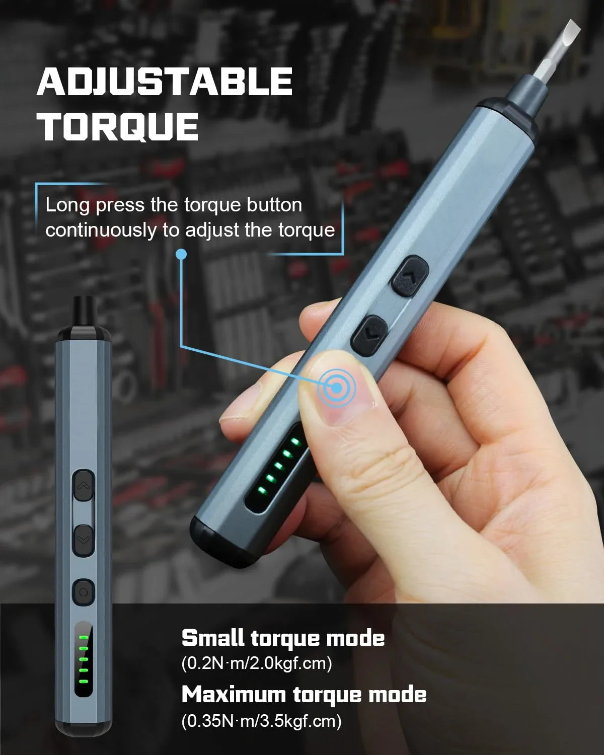 Accurate Motor-Driven Screwdriver Kit - 5 Torque Settings, Magnetic Bits, Household Tools for Electronics Repair