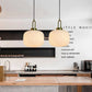 Japandi Glass Pendant Light Japanese Scandinavian Hanging Lamp Warm