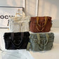 multi-pocket, casual commuter tote, oversized – Relaxed women's corduroy messenger bag