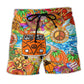 Variant image for Trendy Swim Shorts for Men with Graffiti Print, Lightweight Quick-Drying Fabric, Adjustable Fit, Perfect for Summer Activities-17