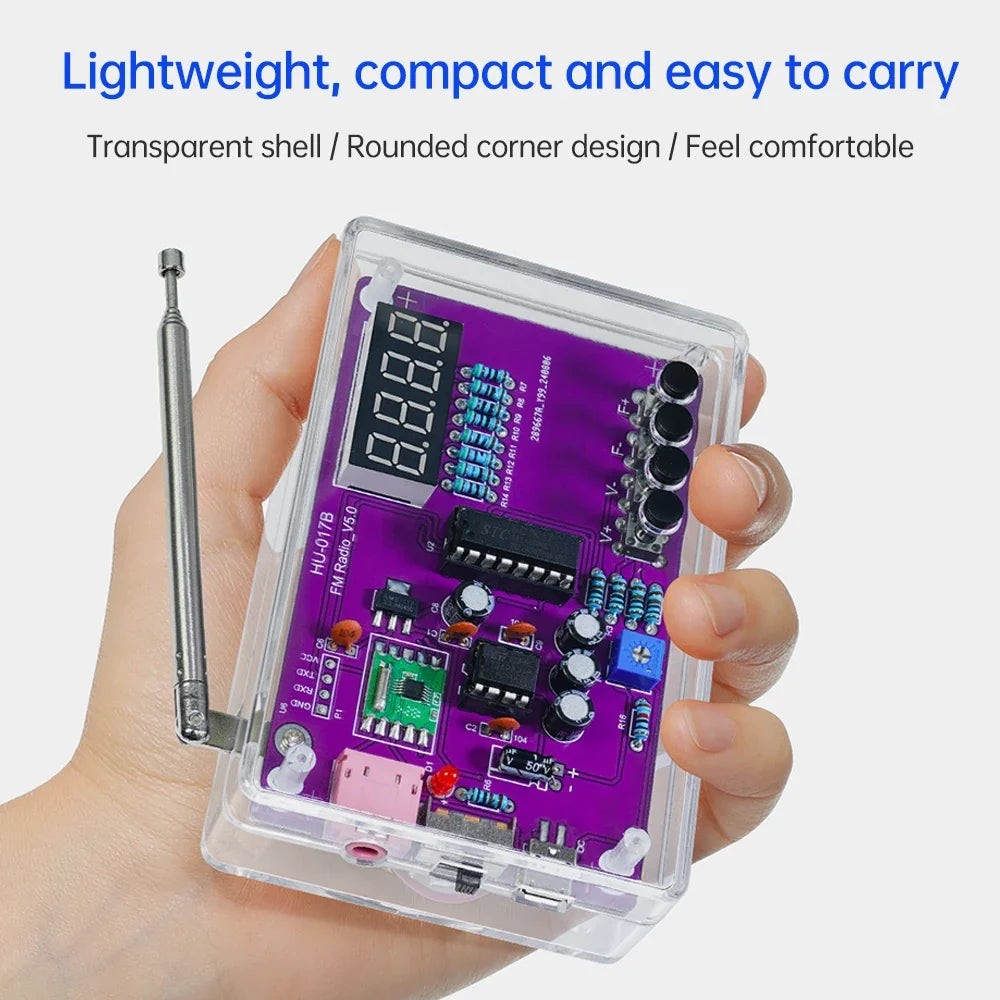 DIY FM Radio Kit 87-108MHz Flexible Frequency Soldering Practice Kit Back to School 2026 Gift
