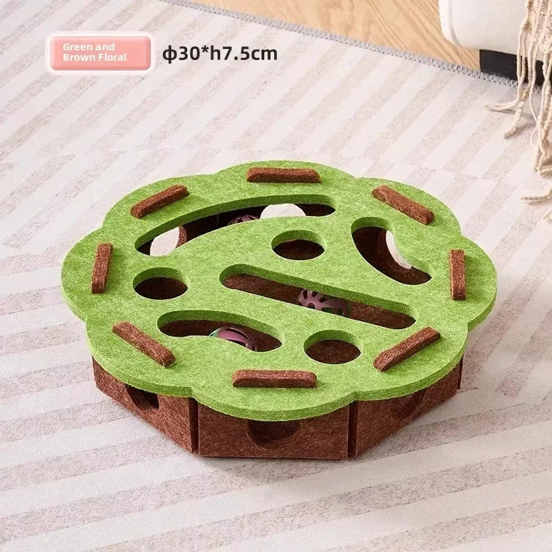 Puzzle Cat Toy Box With Ball Suede Felt Indoor Cat Exercise Entertainment Eco Friendly Gift 2026 TikTok Viral
