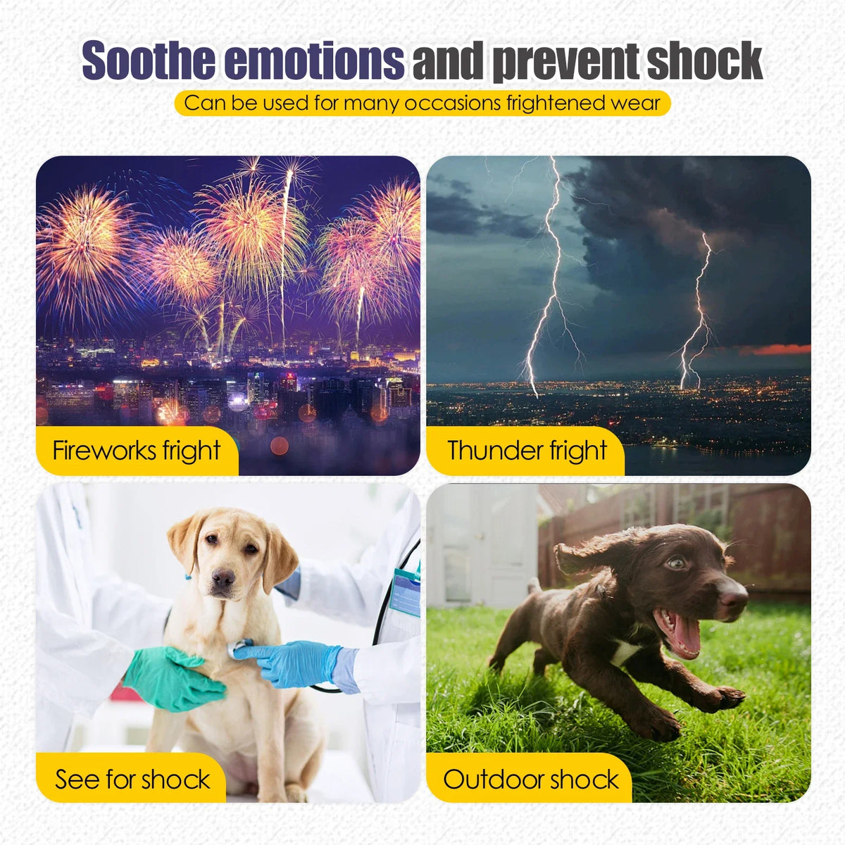 Anxiety Dog Vest Calming Coat TikTok Viral All Seasons Thunder and Fireworks Relief For Pets
