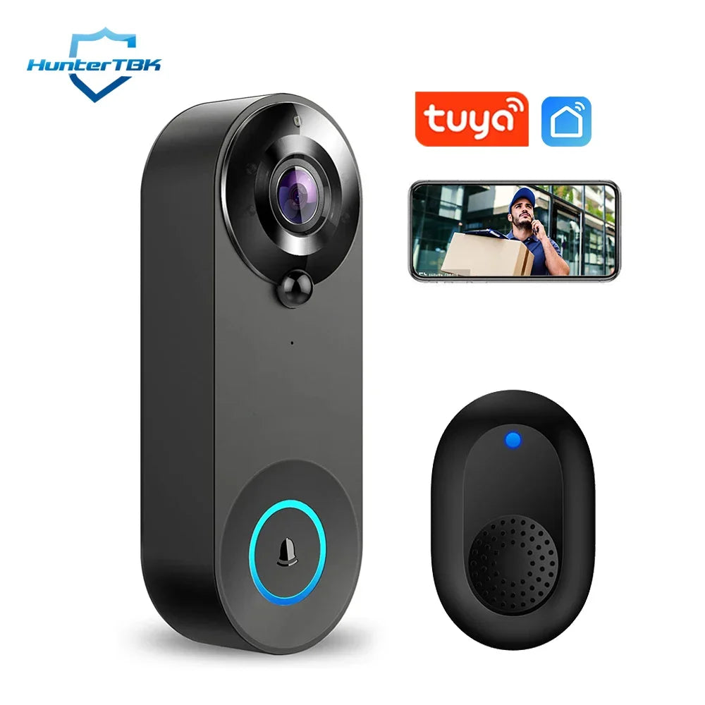 1080P Video Doorbell Camera Cordless Tuya Smart Household Doorbell 2025 Night Vision Motion Detect Two Way Audio