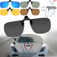 Clip-On2026 Edition Sunglasses Polarized UV400 Night Vision Driving Glasses Square Clip-Ons Anti-Glare Vintage Style