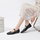 Women Supportive Mary Jane Flats - Square Toe, Leather