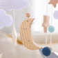 Rocket Wooden Crib Mobile Newborn Sensory Toys Soothing