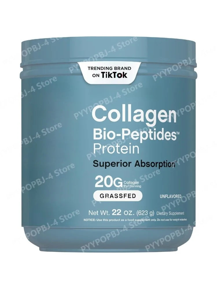 Collagen2026 Edition BioPeptides Powder 22oz Grassfed Protein Supplement for Hair Skin Nails Viral Glow Trend
