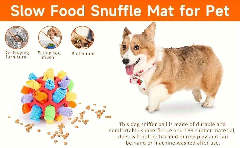 Bite Resistant Rubber Interactive Nose Work Foraging Enrichment Toy for Dogs 2026 – Dog Snuffle Ball Toy