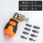 Travel-Friendly 8-in-1 Mini Ratchet Screwdriver Kit - Magnetic Multi-Tools for Household Use