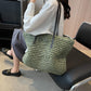 Straw Tote Bag Woven Beach Shoulder Bag Summer 2026 Large Capacity Carryall For Travel And Regular Use