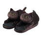 Plush cozy women's cat-face plush slippers - cat-face design, plush upper, EVA sole, indoor wear for winter