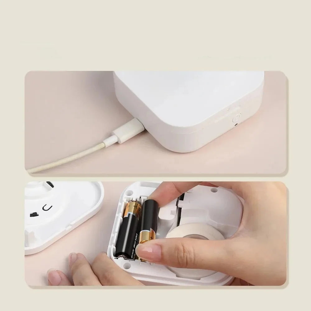 Label Printer Mini Pocket Thermal Maker - Cordless Travel-Friendly Sticker Printer for Various Label Paper