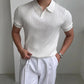 Fast-dry men's golf polo shirt - slim fit short sleeve, polyester, for sports and casual wear
