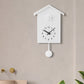 Cuckoo Wall Clock 20x25cm Muted Green Contemporary Hanging Household Clock Fall 2025 Whimsical Quartz Pendulum Gift