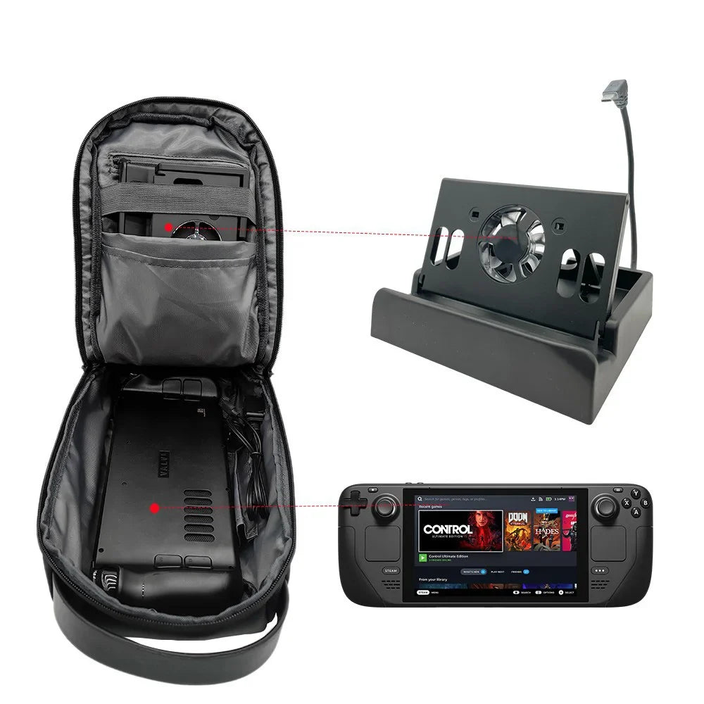 Deck Steam Carry Case Shoulder Bag Dual Zipper Lock
