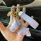 Dog Leather Keychain Car Charm Bag Hanging Accessory