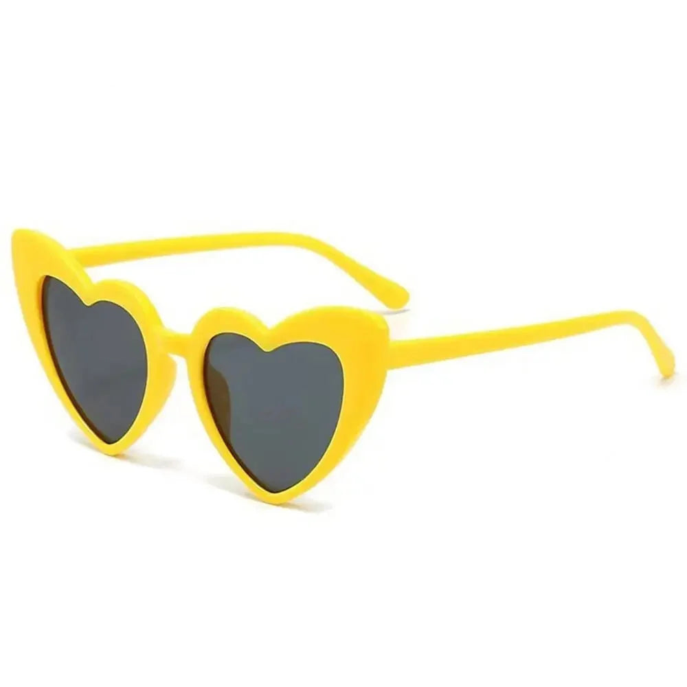 Kids Heart Sunglasses Plastic Frame Heart Shaped Summer 2026 Trend Sturdy Polycarbonate Lenses Outdoor Play