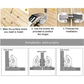 Steel Stainless Cabinet Hinges 90 Degree No-Drilling for Kitchen Furniture 10PCS
