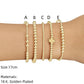 Plated Gold Cross Beaded Bracelet Stackable Hypoallergenic