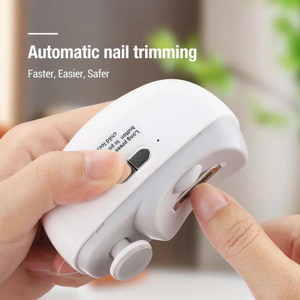 Motor-Driven Nail Clippers 2-in-1 Baby Manicure Trimmer Anti-Splash Infant Nail Groomer Newborn Maintenance Fall 2025 Safe