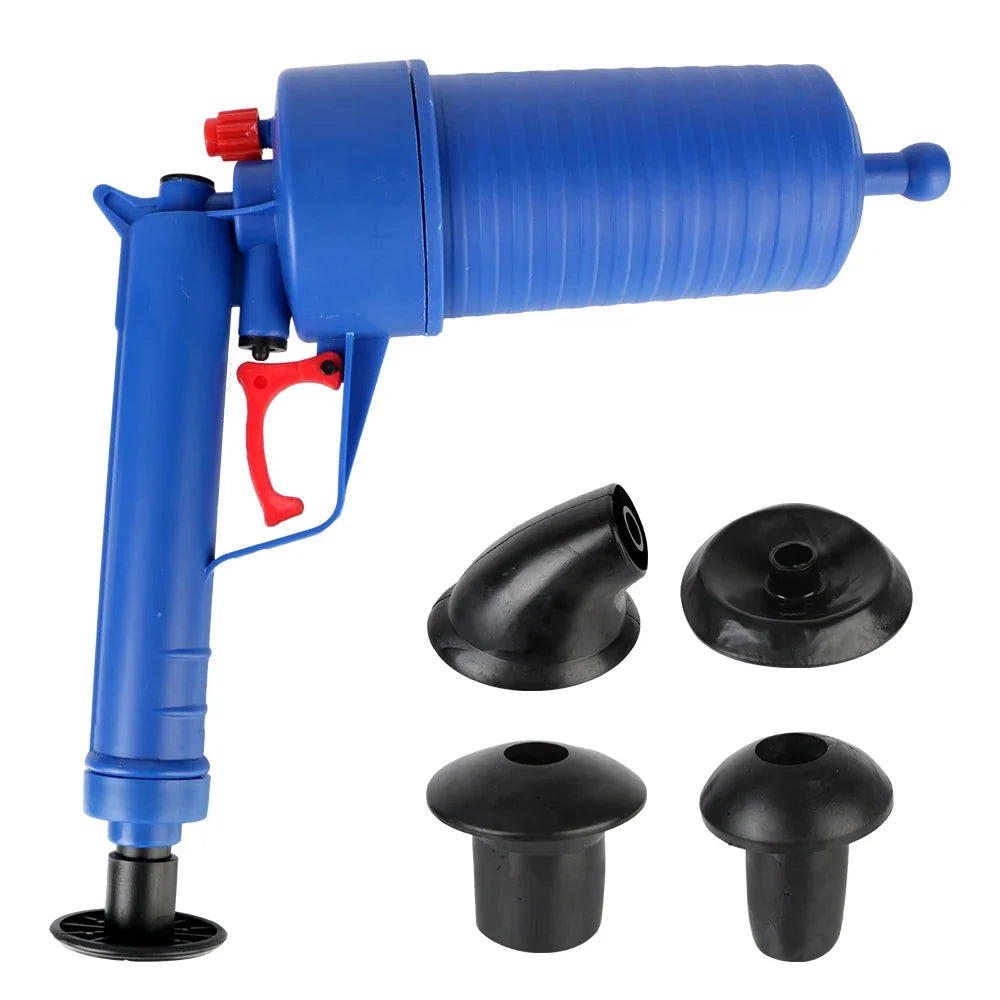 Drain Cleaner 4 Piece Plunger Kit Hand-Operated Air Pump Unblocker for Sinks Basins Drains Fall 2026 Fast Household Cleanup
