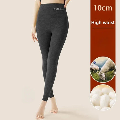 Velvet Silk Thermal Leggings for Women - High Waist Tummy Control & Butt Lift Winter Pants