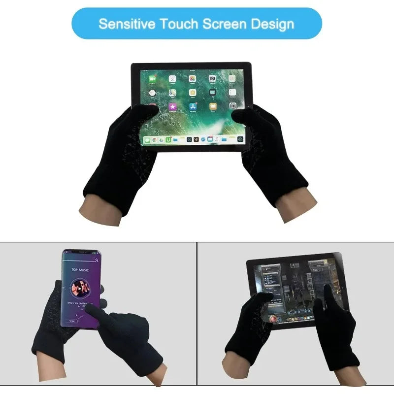 Gloves Winter Thermal Knit Touchscreen Outdoor Running Cycling Driving 2026 Winter Essentials Gift