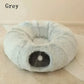 Bed Cat 95 Cm 2 In 1 Round Plush Nest House Fall 2025 Cozy Removable Cover Washable Deep Sleep