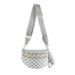 checkered nylon, box shape, travel and daily use – Multi-Use unisex crossbody bum bag