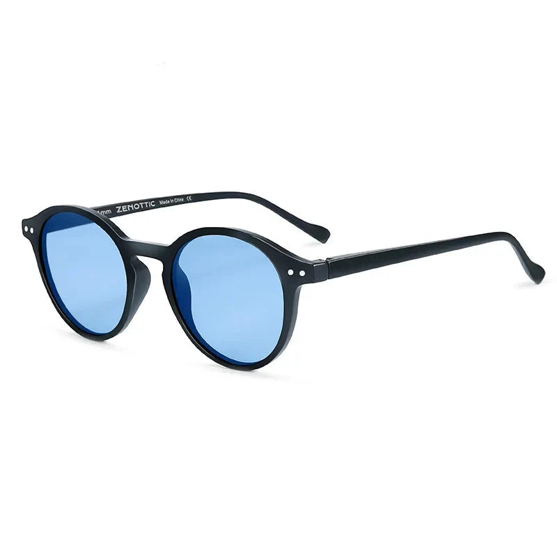 Retro Sunglasses Compact Round Frame UV400 Men Women Vintage Goggles Shade