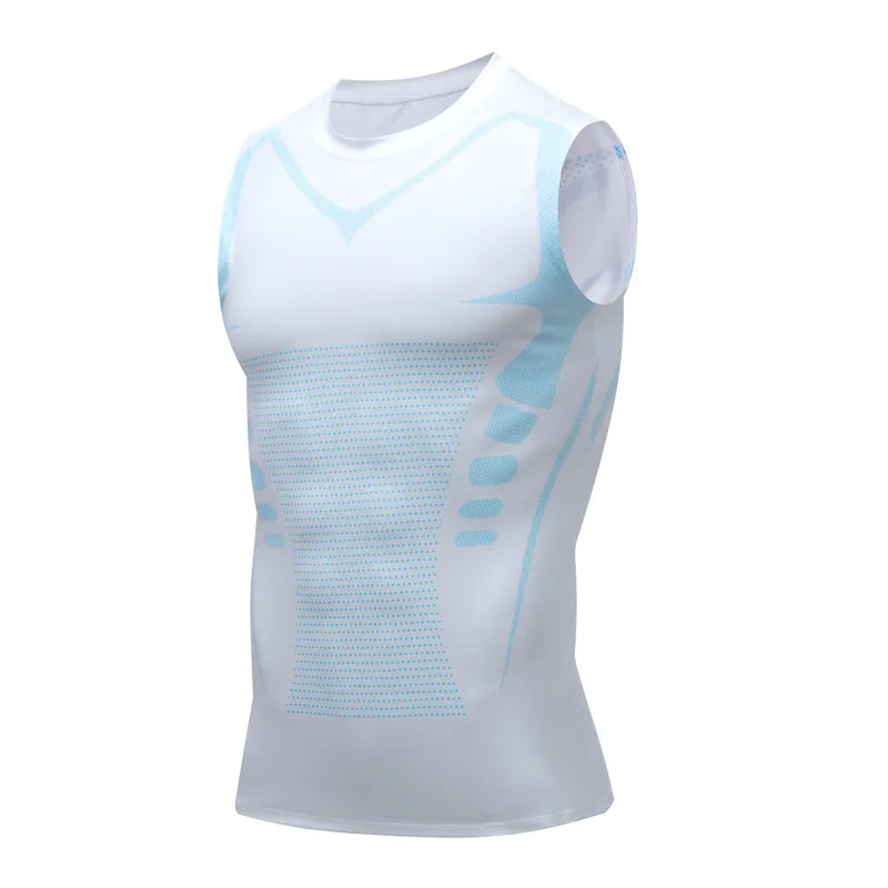 polyester, sleeveless, gym and bodybuilding vest – Fast-dry men's compression tank top