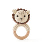 Bear Crochet Teether Rattle Ring Newborn Sensory Toys