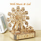 Wooden 3D Puzzle LED Rotating Ferris Wheel Model Kit Mechanical DIY Decor Holiday Gift 2025 Relaxing Build