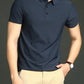 Men's Ice Silk Polo Shirt, Lightweight Breathable Fabric, Adjustable Tailored Fit for Office and Casual Wear-1