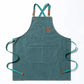 Canvas Apron Flexible Crossback Work Apron For Kitchen Chef Restaurant Cafe Fall 2025 Sturdy Pockets