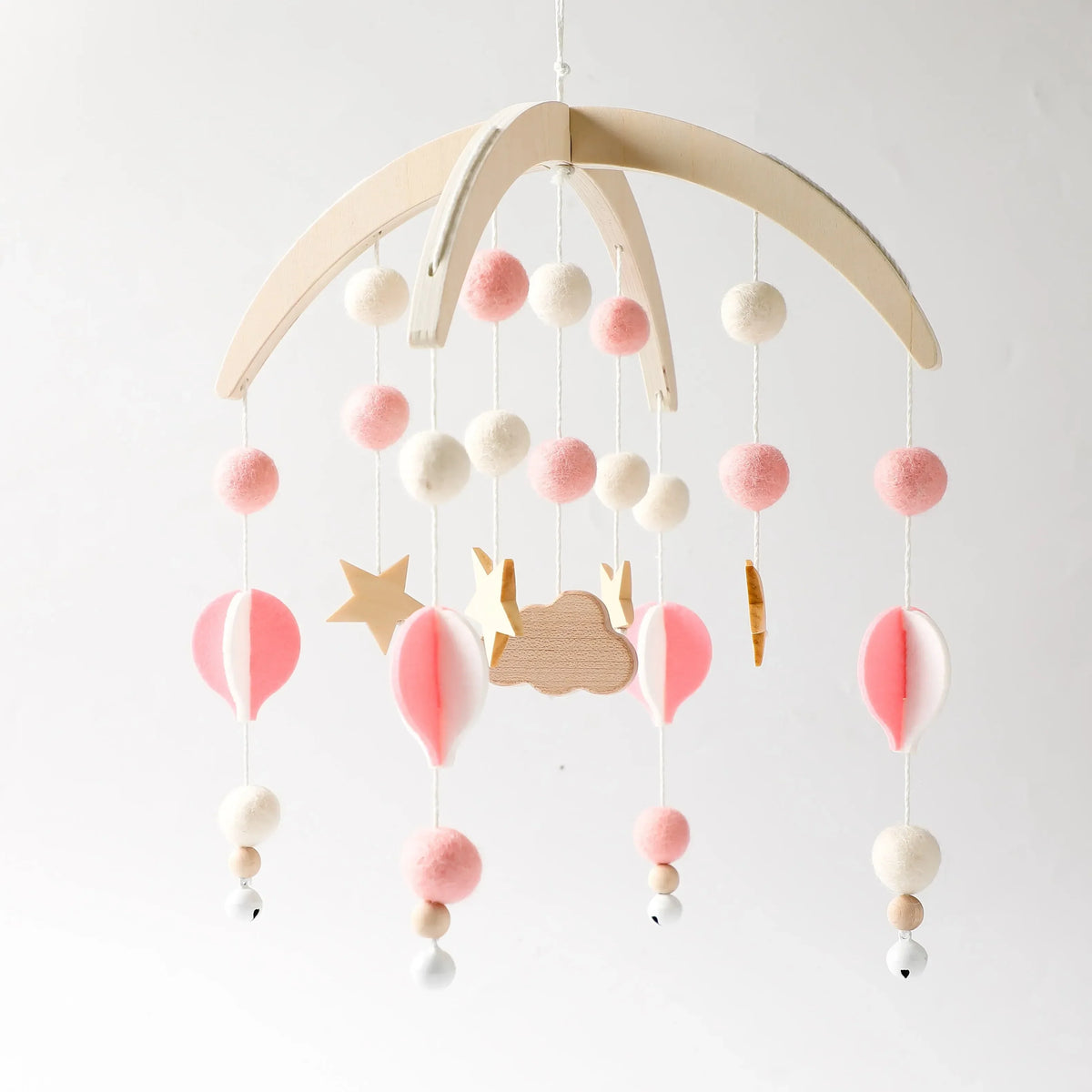 Mobile Baby Wooden Crib Hanging Toy Newborn Nursery Fall 2025 Soothing Music Developmental Gift