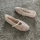 Women Breathable Ballet Flats - Mary Jane Mesh, Embroidered
