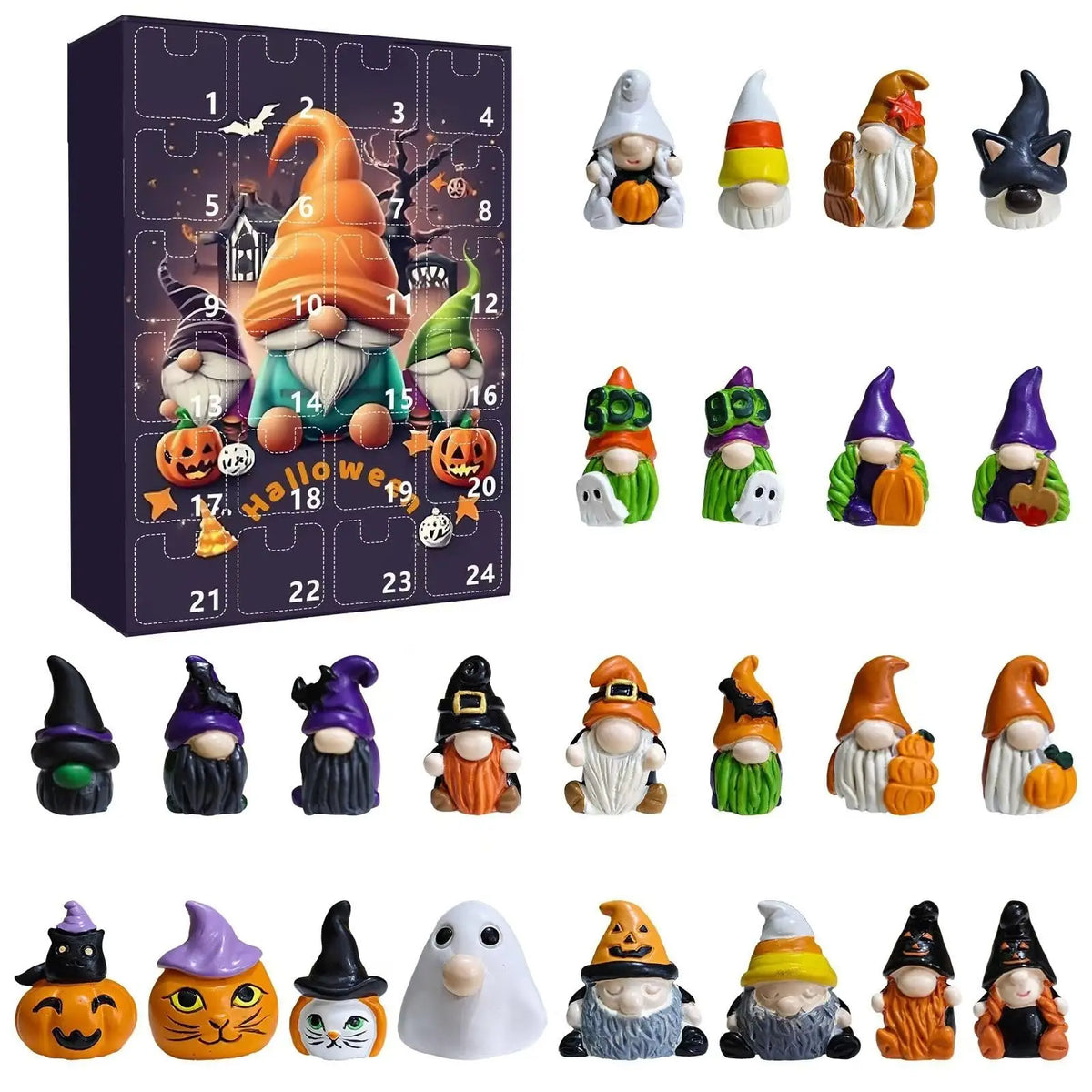 2025 Decor Edition – Halloween Gnome 24-Day Countdown Calendar
